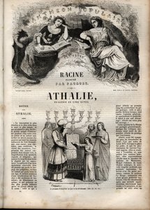 Athalie tragedie by Jean Racine في خمسة أعمال - نقش في "" Oeuvres de Jean Racine "" موضح بواسطة Pauquet وإشعار Emile de La Bedolliere - 1851 بواسطة هيبوليت لويس باوكيه