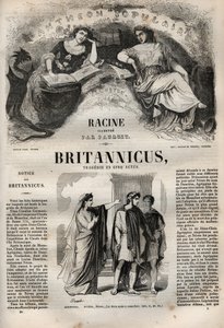 مأساة بريتانيكوس في خمسة أعمال - نقش في "" Oeuvres de Jean Racine "" موضحة بواسطة Pauquet وإشعار من Emile de La Bedolliere - 1851 بواسطة هيبوليت لويس باوكيه
