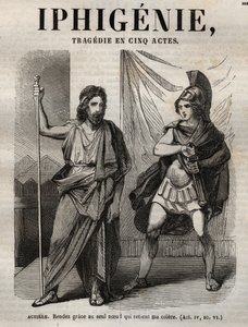 تراجيديا إيفيجيني لجين راسين - نقش في "" Oeuvres de Jean Racine "" موضّح بواسطة Pauquet وإشعار من Emile de La Bedolliere - 1851 بواسطة هيبوليت لويس باوكيه