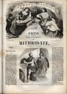 مأساة ميثريدات في خمسة أعمال لجان راسين - نقش في "" Oeuvres de Jean Racine "" يوضحه بوكيه وإشعار بقلم Emile de La Bedolliere - 1851 بواسطة هيبوليت لويس باوكيه