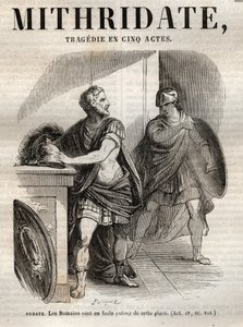 مأساة ميثريدات في خمسة أعمال لجان راسين - نقش في "" Oeuvres de Jean Racine "" يوضحه بوكيه وإشعار بقلم Emile de La Bedolliere - 1851 بواسطة هيبوليت لويس باوكيه