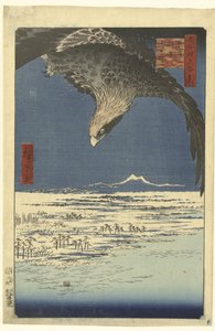 سهل جومانتسوبو في سوساكي بالقرب من فوكاغاوا Fukagawa Susaki Jumantsubo (العنوان على الكائن) مائة منظر مشهور لإيدو (عنوان المسلسل) ميشو إيدو هياكي (عنوان المسلسل على الكائن) بواسطة هيروشيغي (أنا)، أوتاغاوا