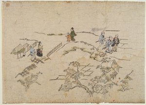 Yoshiwara no Tei، c.1680 (طباعة لوحة خشبية ملونة) بواسطة هيشيكاوا مورونوبو