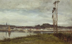 على نهر السين حوالي 1895 (زيت على قماش) بواسطة هوميروس دودج مارتن