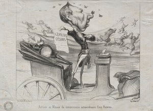 الوقائع رقم 81: وصول المفوض الاستثنائي كوكو روميو إلى الألزاس ، 1850. بواسطة الشرف دومييه