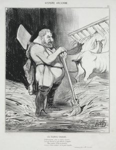 التاريخ القديم ، اللوحة 26: اسطبل أوجياس ، 25 سبتمبر 1842. بواسطة الشرف دومييه