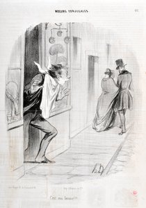 عمل فني من قبل هونور دومير (1808-1879). يعود تاريخ Charivari إلى عام 1840 Serie MORIES CONJUAL "" إنها زوجتي !!! "" متحف الفنون الجميلة - قصر لونغ تشامب ، مارسيلي بواسطة الشرف دومييه