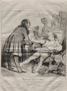كاريكاتورانا ، اللوحة 72: وصفة لعلاج المغص ، 14 يناير 1838. بواسطة الشرف دومييه