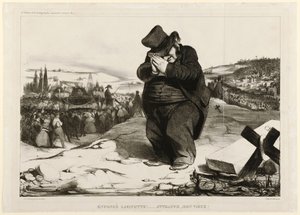لافاييت المسحوق! ... المحاصر ، الرفيق القديم! 1834 (ليثوجراف) بواسطة الشرف دومييه