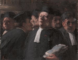 The Salle des Pas-perdus في قصر العدل ، بواسطة الشرف دومييه