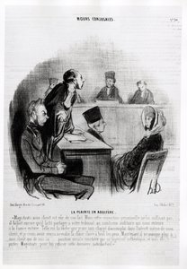 الزواج: شكوى من الزنا. إيضاح هونور دومير (1808-1879) ، نُشر في الأخبار في "" Charivari "، بتاريخ 20 نوفمبر 1840. بواسطة الشرف دومييه