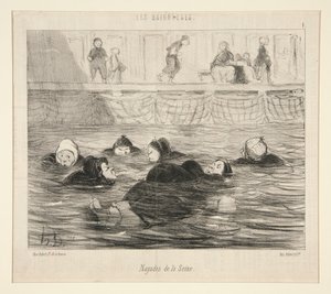 نياديس نهر السين ، من Les Baigneuses بواسطة الشرف دومييه
