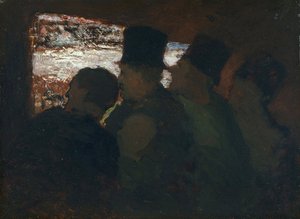 "" Parterre "" "الجمهور في المسرح لوحة بواسطة Honore Daumier (1808-1879) 1858 المتحف الوطني للفن الغربي ، طوكيو اليابان بواسطة الشرف دومييه
