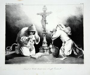 عندما كبر الشيطان ، أصبح الناسك ، حانة. 1835 بواسطة الشرف دومييه