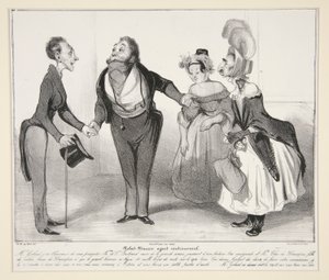 وكيل زواج روبرت ماكير. (وكيل الزوجية Macaire.) ، رر. 16 من سلسلة Caricaturana ، من ألبوم Les Robert Macaires بواسطة الشرف دومييه