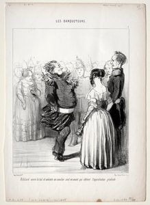 The Banqueters ، اللوحة 5: Rifolard تفتح الكرة ، 1848. بواسطة الشرف دومييه