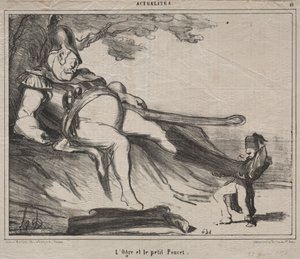 القوزاق للوحة الضحك 61: الغول وقليل من توم تومب 1854. بواسطة الشرف دومييه
