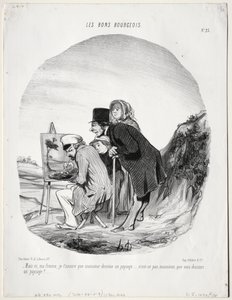 البرجوازي الصالح ، اللوحة 23: لكن نعم يا عزيزي ، أؤكد لك أن هذا الرجل يرسم ... ، 184 بواسطة الشرف دومييه