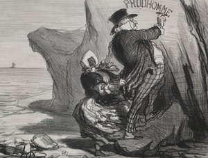 الصفيحة البرجوازية الصالحة 3: أريد أن أترك نصب تذكاري لزيارتنا ... ، 1854. بواسطة الشرف دومييه