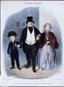 الشاب الأمل والفخر لعائلة Badinguet ، من "Les Bons Bourgeois" ، c.1835-40 بواسطة الشرف دومييه