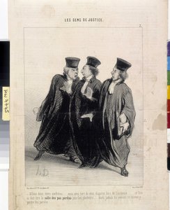 أهل العدل. كارتون من قبل هونور داوميير (1808-1879) ، 37.5 × 28. مقتطف من جريدة Le "Charivari" ، متحف الفنون الجميلة ، قصر لونجشامب ، مرسيليا بواسطة الشرف دومييه