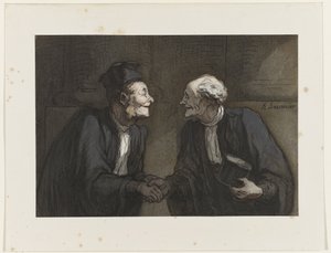 محاميان يتصافحان // Deux avocats: la poignée de main بواسطة الشرف دومييه