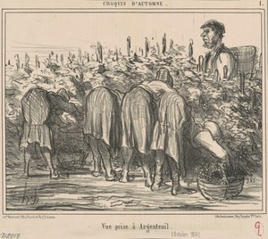 منظر مأخوذ في Argenteuil (أكتوبر ١٨٥٦) بواسطة الشرف دومييه