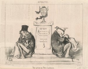 المنظر مأخوذ في Père Lachaise بواسطة الشرف دومييه