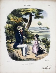 عندما يكون لدى المرء أب مهرج ، 1848 بواسطة الشرف دومييه