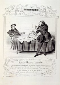رسوم توضيحية حول الأفكار والأساطير Philipon تحت عنوان Les Cent و Robert Macaire بواسطة الشرف دومييه