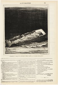 وفي الوقت نفسه يستمرون في الإصرار على أنها لم تكن أفضل حالاً من قبل، لوحة 183 من Actualités بواسطة أونوريه فيكتورين دومييه