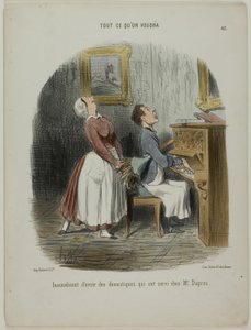 عيب وجود الخدم الذين سبق لهم أن خدموا لدى السيد دوبريز، لوحة 65 من Tout Ce Ce on Voudra بواسطة أونوريه فيكتورين دومييه