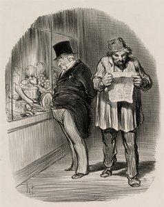 عامل وبورجواي، من فيلم "الباريسيون في عام 1848 بواسطة أونوريه فيكتورين دومييه