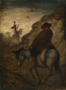 دون كيشوت وسانشو بانزا، 1864–65 تقريبًا (زيت على قماش) بواسطة الشرف دومييه