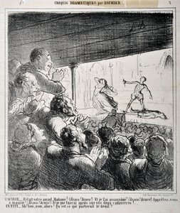رسم درامي: "" لقد كان حبيبتك سيدتي ... "نقش أونوريه دومير (1808-1879) في" "لو شاريفاري" ". قصر لونجشامب ، متحف الفنون الجميلة في مرسيليا. بواسطة الشرف دومييه