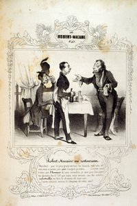أفكار وأساطير Philipon تحت عنوان Les Cent و Robert Macaire بواسطة الشرف دومييه