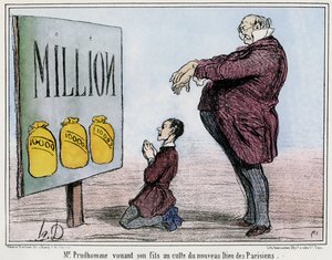 السيد برودوم يهدي ابنه إلى عبادة الإله الباريسي الجديد بواسطة الشرف دومييه