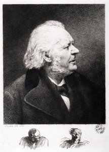 بورتريه أونوريه دومير (1808-1879) ، نقاش ورسام ونحات فرنسي. نقش ابن بولارد بواسطة الشرف دومييه