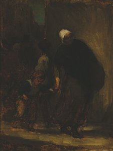 منظر شارع، حوالي عام 1864 (لوحة زيتية على لوحة) بواسطة الشرف دومييه