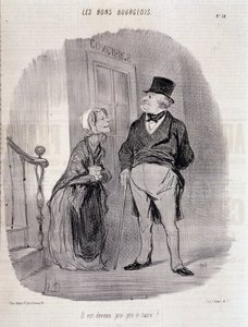 البرجوازي الطيب: "لقد أصبح مؤيدًا للطائفة!" - بقلم Honore Daumier في “Le Charivari” ”du 06/10/1846 بواسطة الشرف دومييه