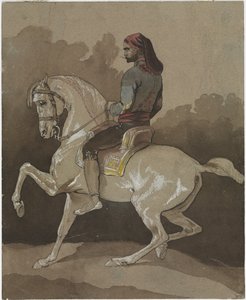 عربي على ظهور الخيل ، 1800s. بواسطة إميل جان هوراس فيرنيه