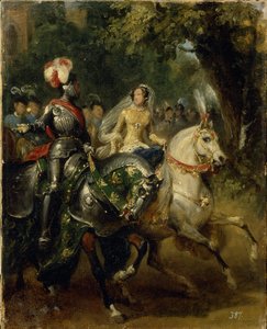 Cavalcade ، كاليفورنيا 1842 بواسطة إميل جان هوراس فيرنيه