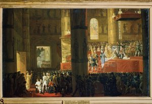 تتويج الإمبراطورة ماريا فيودوروفنا في الخامس من أبريل عام 1797 (تتويج الإمبراطورة ماريا فيودوروفنا في الخامس من أبريل عام 1797). لوحة هوراس فيرنيه (1789-1863). زيت على قماش ، ٦٠ × ٩٥ سم. الفن الفرنسي في القرن التاسع عشر. متحف الدولة الروسية ، سا بواسطة إميل جان هوراس فيرنيه