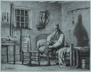 خادم خادم Limier Rising من السرير ، ج. 1818. بواسطة إميل جان هوراس فيرنيه