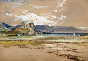 قلعة نوك ، سكاي ، حوالي عام 1834 (ألوان مائية)