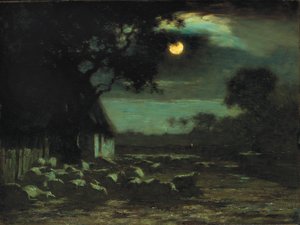 Sheepyard ، ضوء القمر ، 1906. بواسطة هوراشيو ووكر