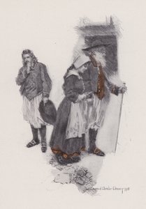 رسم إيضاحي لإيفانجلين ، قصة أركادي ، بقلم هنري وادزورث لونجفيلو (ليتو) بواسطة هوارد تشاندلر (بعد) كريستي