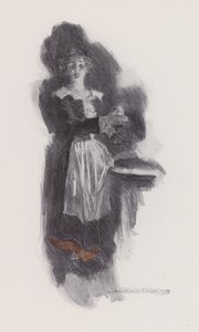 رسم إيضاحي لإيفانجلين ، قصة أركادي ، بقلم هنري وادزورث لونجفيلو (ليتو) بواسطة هوارد تشاندلر (بعد) كريستي
