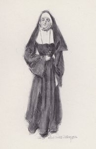 رسم إيضاحي لإيفانجلين ، قصة أركادي ، بقلم هنري وادزورث لونجفيلو (ليتو) بواسطة هوارد تشاندلر (بعد) كريستي