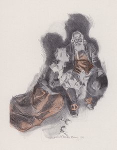 رسم إيضاحي لإيفانجلين ، قصة أركادي ، بقلم هنري وادزورث لونجفيلو (ليتو) بواسطة هوارد تشاندلر (بعد) كريستي